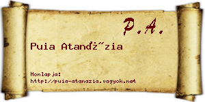 Puia Atanázia névjegykártya